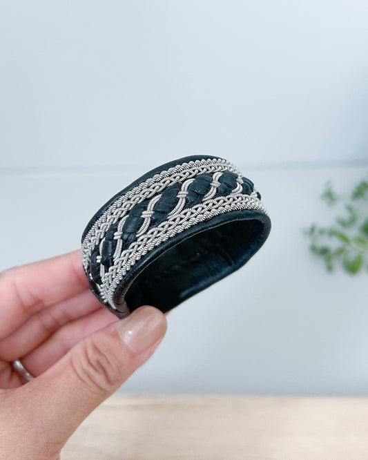 【受注制作】美しい幾何学パターンのブラックワイド