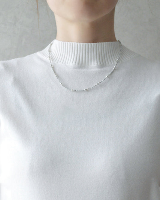 3粒で仕立てた上品かわいい私の定番ネックレス/45cm