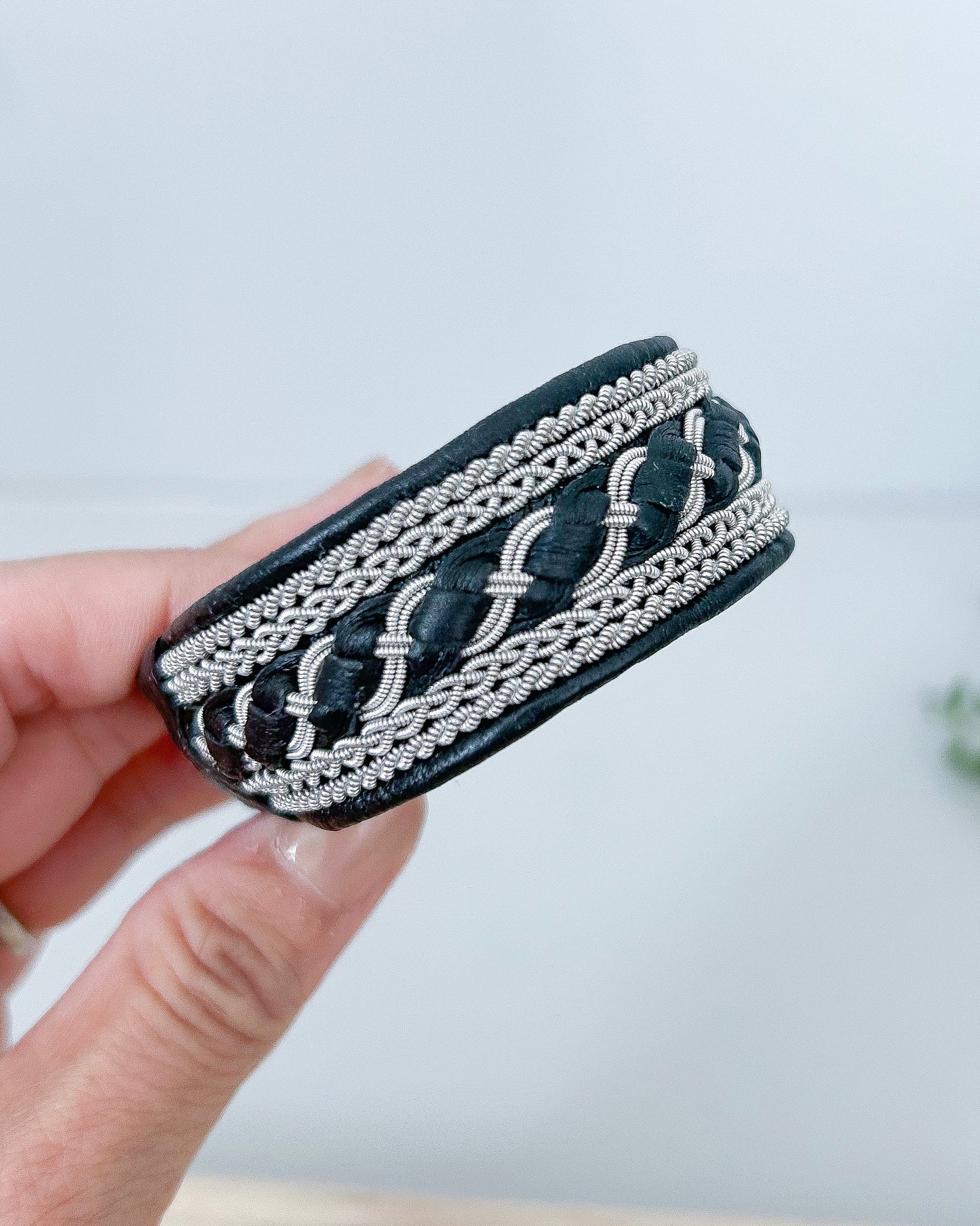 【受注制作】美しい幾何学パターンのブラックワイド