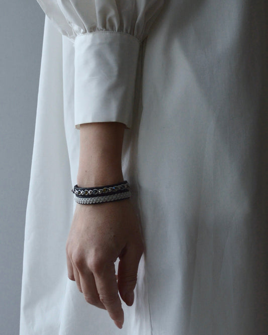 華奢なのに主役、ブラックのセットブレス|受注制作