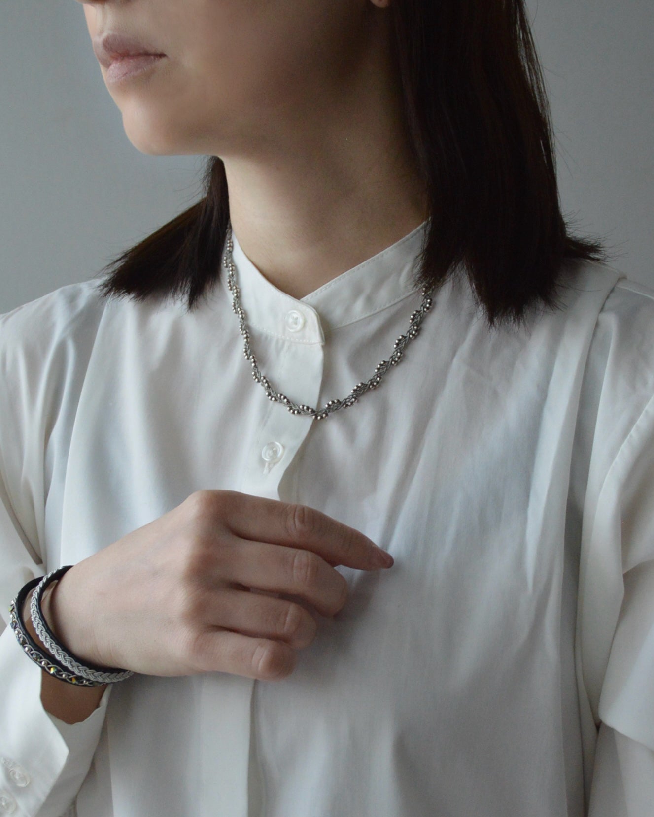 華奢なのに主役、ブラックのセットブレス|受注制作